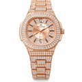 Rillens Women’s Luxury Rose Gold Crystal Bracelet Watch