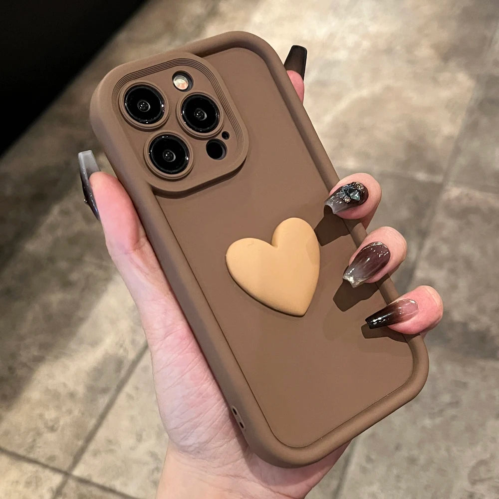 3D Cute Love Heart Phone Case