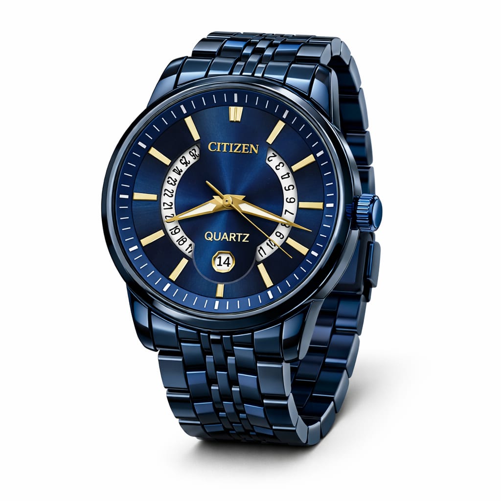 Midnight Blue Steel Executive Watch
